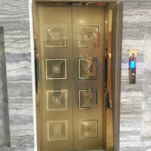 درب آسانسور اتوماتیک طلایی