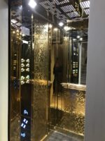 کابین آسانسور تمام استیل طلایی