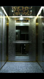 کابین آسانسور طلایی استیل