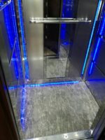 کابین آسانسور استیل نقره ای