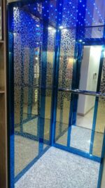 کابین آسانسور استیل نقره ای