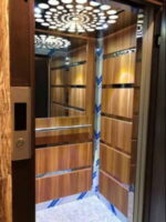 کابین آسانسور نیمه استیل