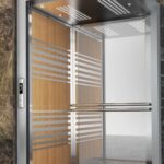 کابین آسانسور نیمه استیل
