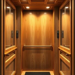کابین آسانسور چوبی